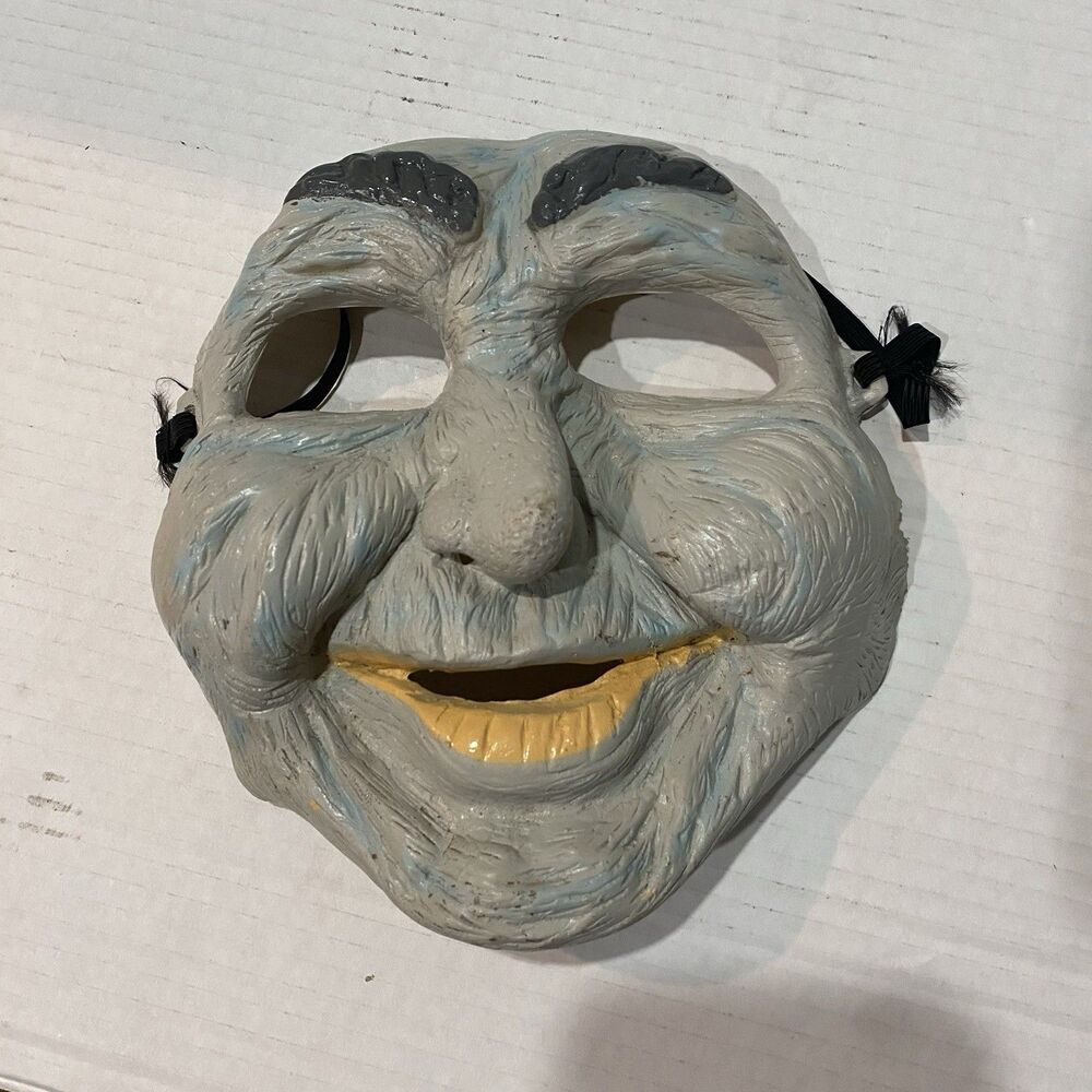 Vintage Fun World Div Old Man Mask Halloween VG